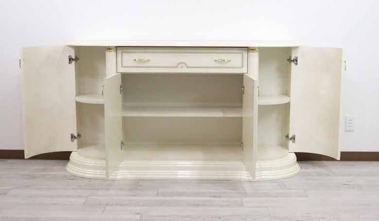 サルタレッリ フローレンス 4ドア サイドボード アイボリー ローキャビネット