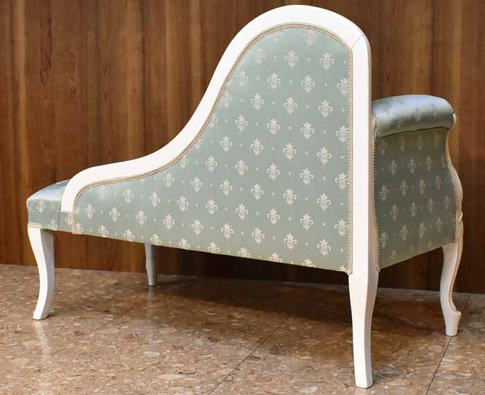 イタリア カウチソファ ホワイト ターコイズブルー 猫脚 060W/BL