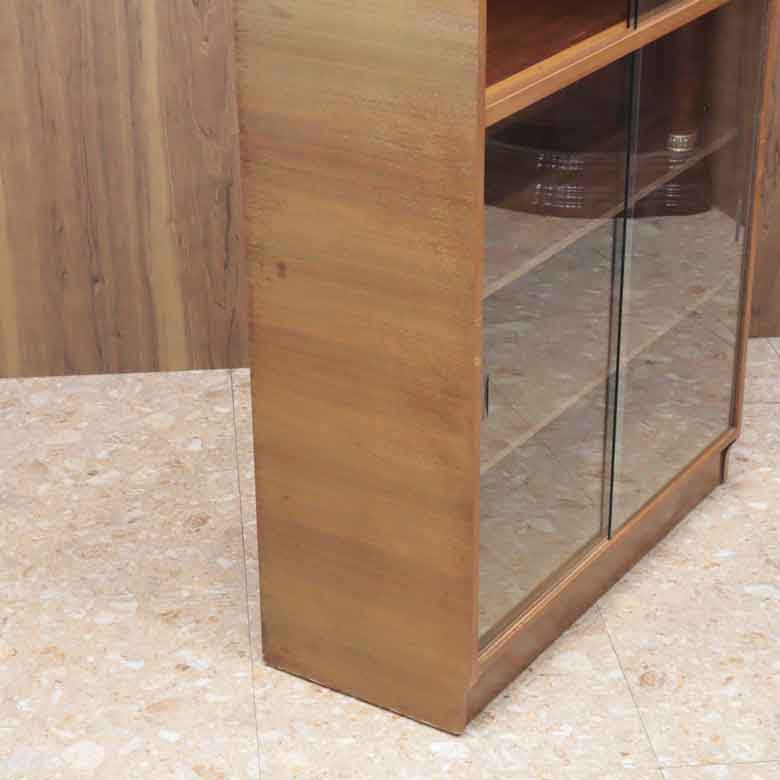 ガラスケース ヴィンテージ キャビネット イギリス チーク 木製