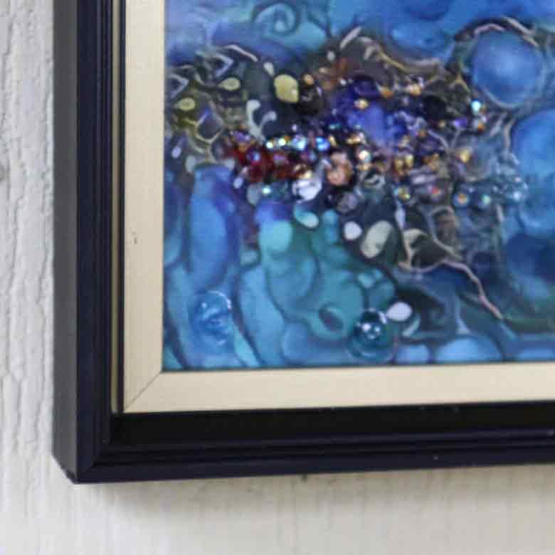 アートフレーム ペオファント 41㎝ クリスタルピクチャー ウォールデコ エレファント