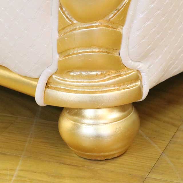 レオナルド 二人掛けソファー レザー アイボリー イタリア キャメル