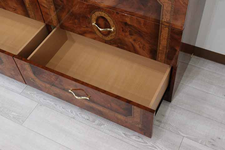 サルタレッリ アマルフィ ワイドチェスト 6引出 159cm ウォールナット