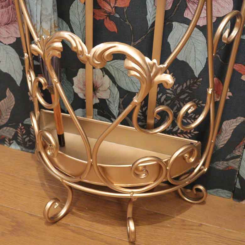 傘立て アンブレラスタンド ハーフ シャンパンゴールド アンティーク ヴィンテージ