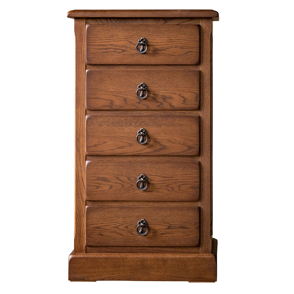 北海道民芸家具 国産家具 5段チェスト サイドチェスト W45 厳選素材 Canterbury カンタベリー チェスト45