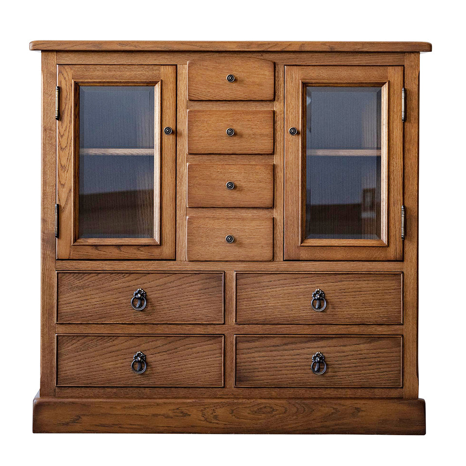 北海道民芸家具 国産家具 チェスト サイドチェスト キャビネット W90 厳選素材 Canterbury カンタベリー 90チェストキャビネット