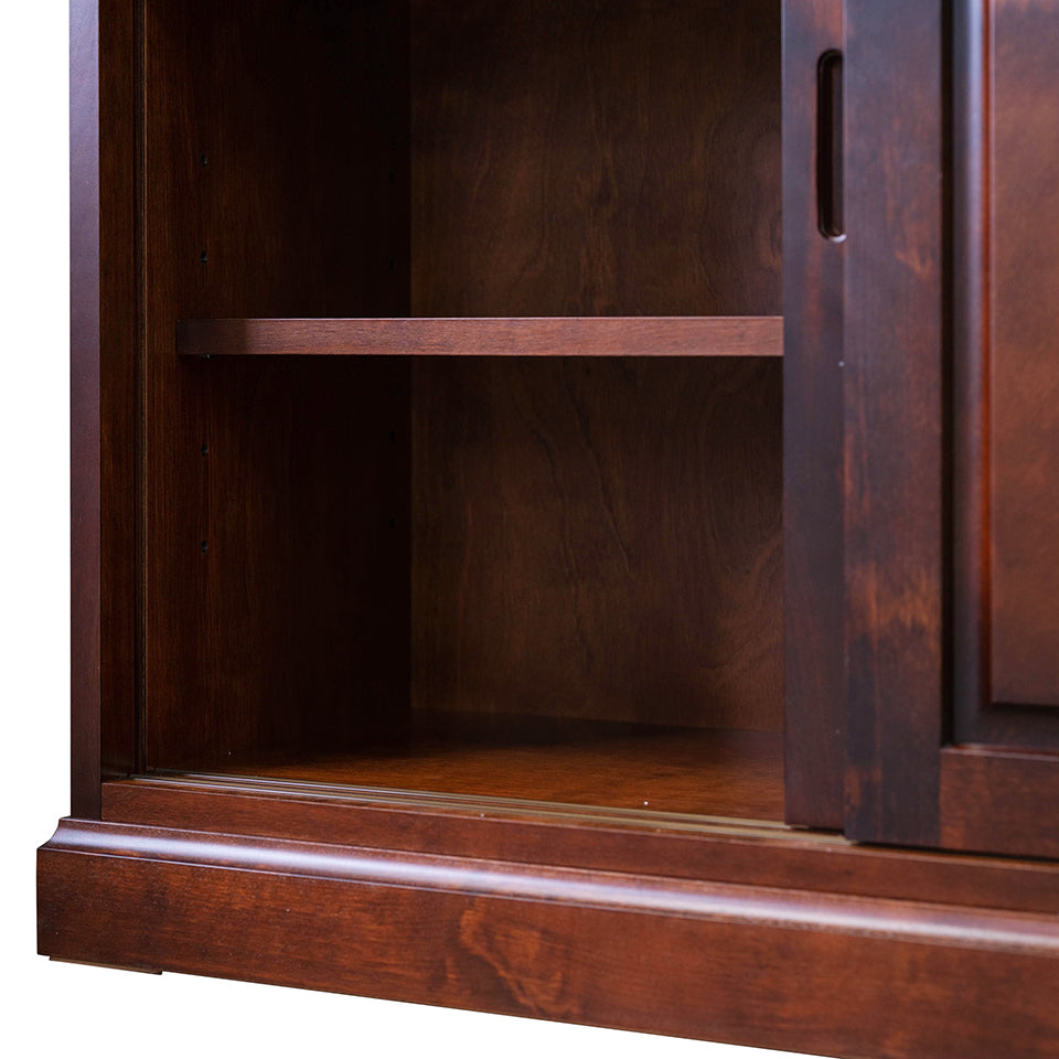 北海道民芸家具 国産家具 W 90cm 食器棚 キャビネット ガラス棚 ブラウン 北海 アンティーク