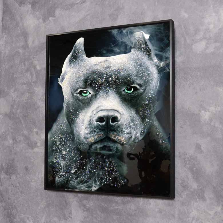 アートフレーム ピットブル 51 cm クリスタルピクチャー ウォールデコ