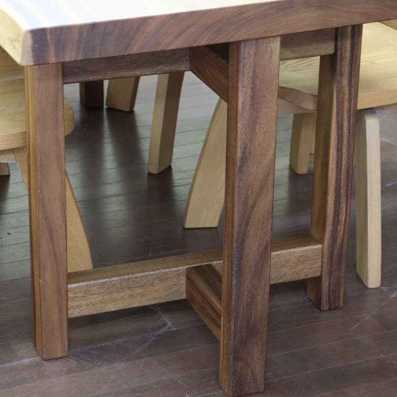 一枚板 テーブル ダイニングテーブル モンキーポッド 180cm 無垢材 座卓 兼用 脚付き