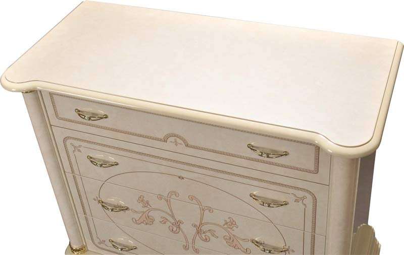 サルタレッリ フローレンス 4段チェストLL アイボリー チェスト