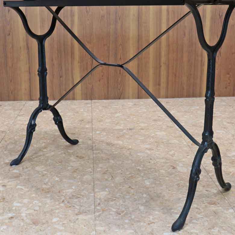 パブテーブル 120cm 大理石 楕円 カフェテーブル ブロンズ調 石