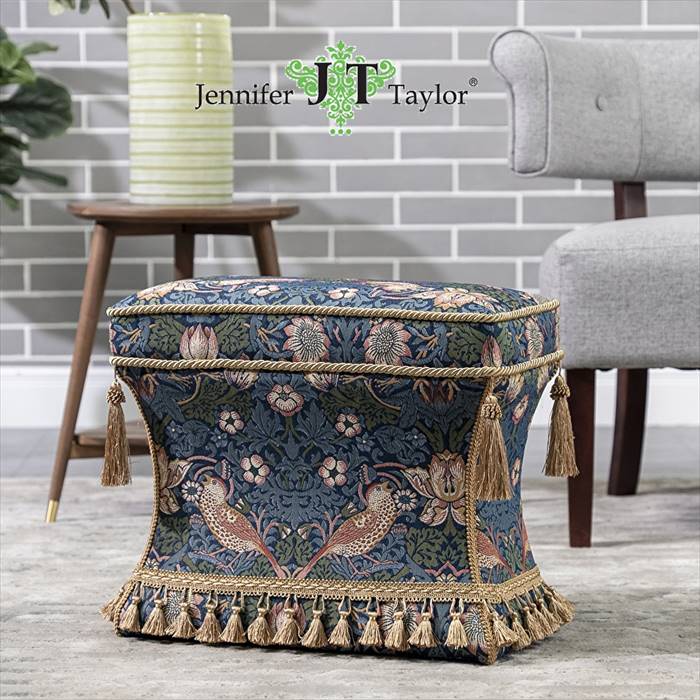 ジェニファーテイラー スリムオットマン スツール いちご泥棒 JENNIFER TAYLOR