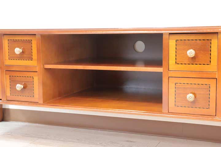 イタリア テレビボード 170cm ローボード 猫脚 象嵌 DOGI 4308