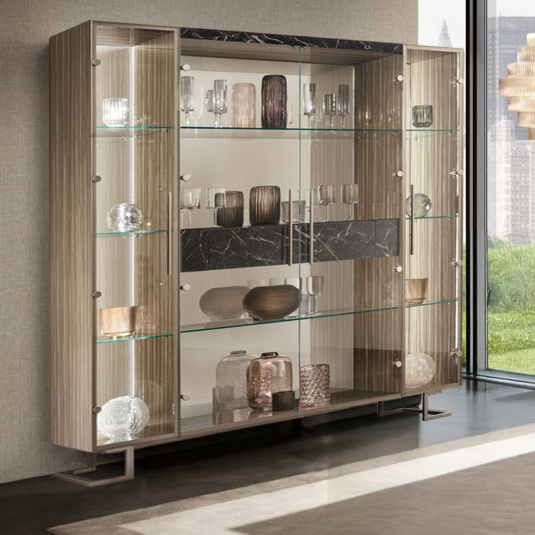 4ドアキュリオケース 188cm 引出付き Arredoclassic アレドクラシック ADORA Luce Dark ルーチェダーク 高級家具 イタリア製