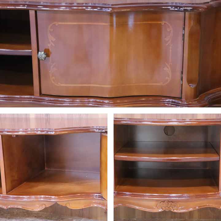 イタリア テレビボード 165cm 象嵌 ローキャビネット 6122