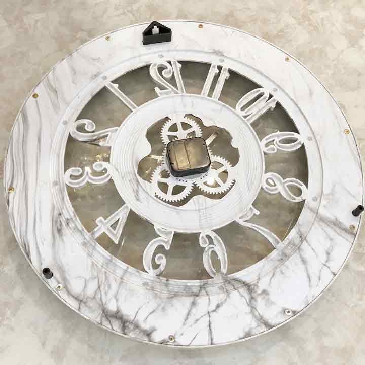 壁掛け 時計 ウォールクロック 大型 ゼブラマーブル