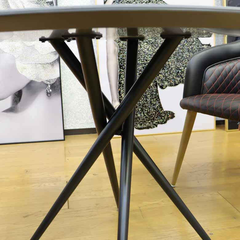 セラミック ダイニングテーブル 円形 100cm 単品 4人がけ ラウンドテーブル 食卓テーブル モダン