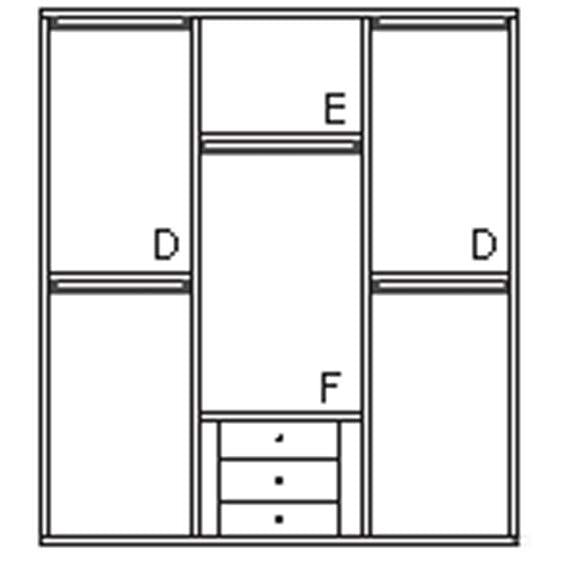 ワードローブ 3ドア Dolce Vita ドルチェビータ 高級家具 イタリア製
