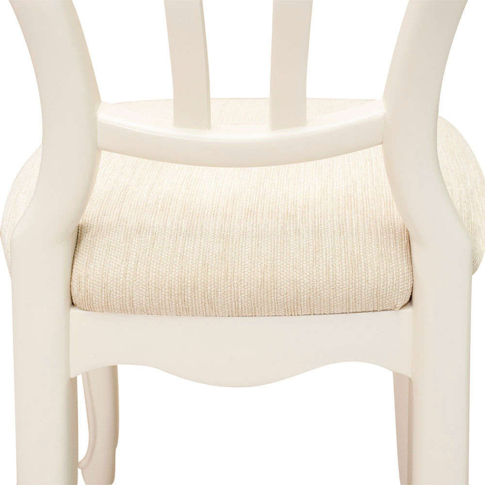 ダイニングチェア デスクチェア 東海家具 フルール WH LDチェア マホガニー アンティークホワイト 456072