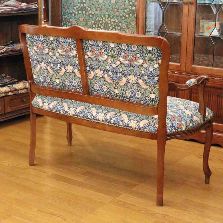 イタリア 二人がけ ソファ 木製 いちご泥棒 サロンソファ