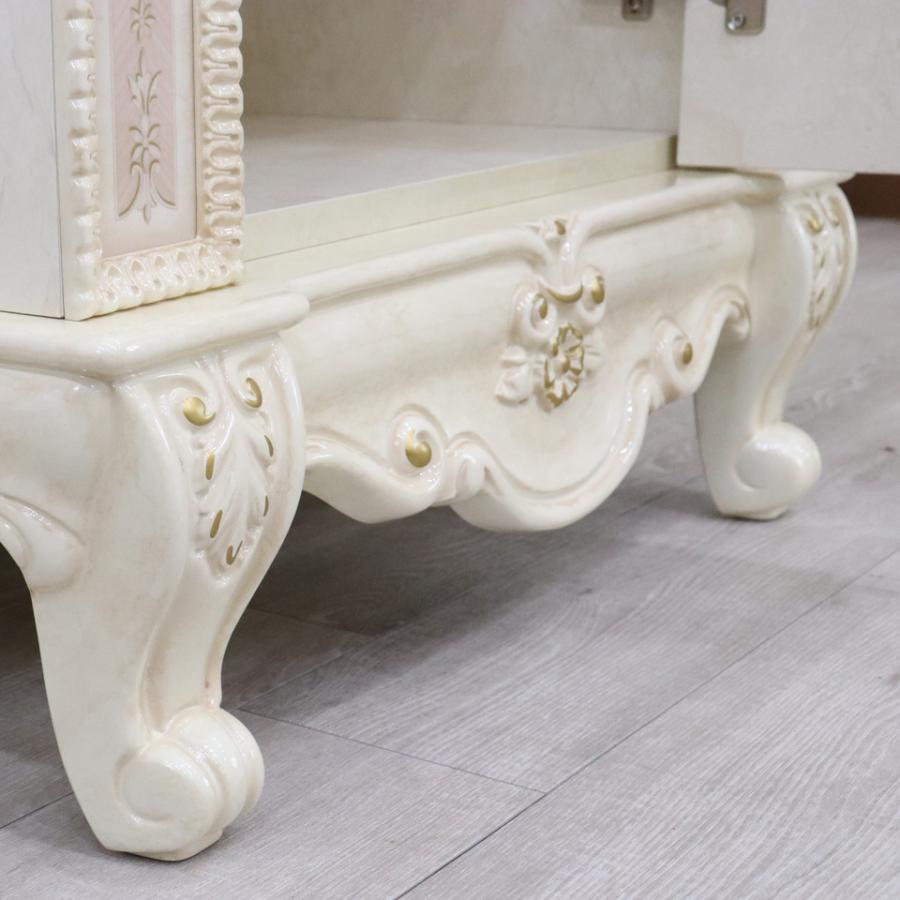 サルタレッリ ヴェルサイユ 1ドア キャビネット アイボリー ガラスケース