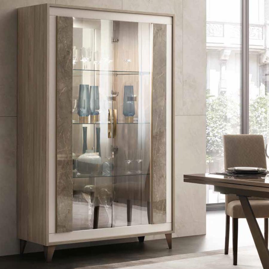 2ドアキュリオケース Arredoclassic アレドクラシック ADORA AMBRA アンブラ コレクションケース ガラスケース キャビネット イタリア製
