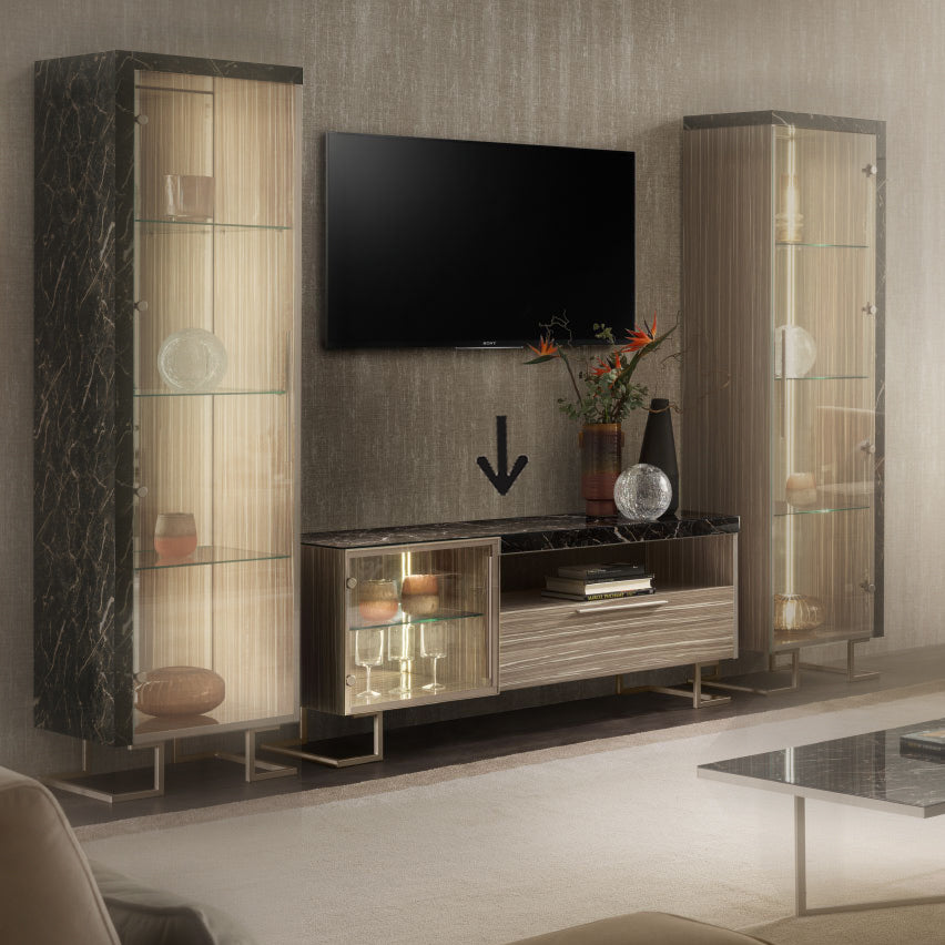 テレビボード 161cm Arredoclassic アレドクラシック ADORA Luce Dark ルーチェダーク 高級家具 イタリア製