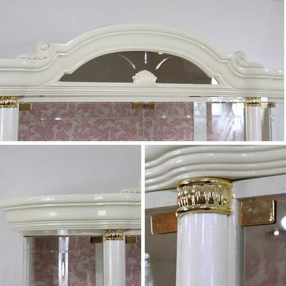 アウトレット品 サルタレッリ フローレンス 4ドアキャビネット アイボリー カップボード