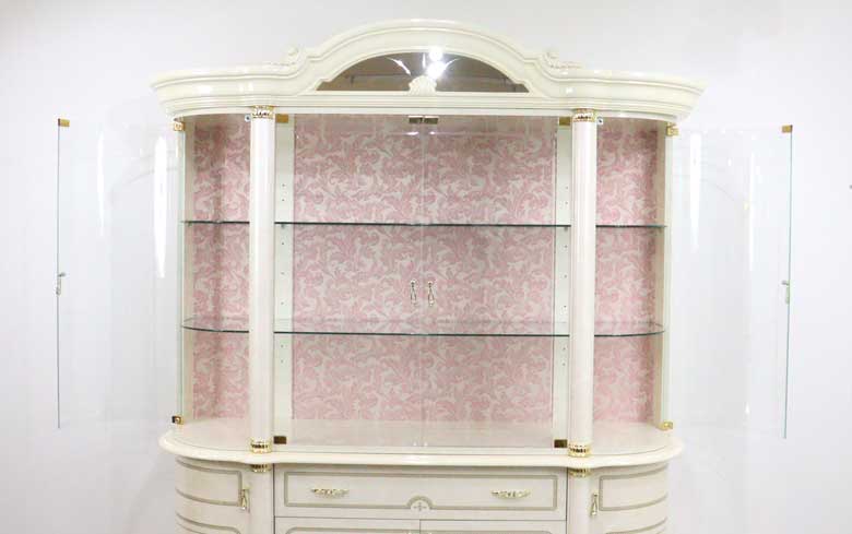 アウトレット品 サルタレッリ フローレンス 4ドアキャビネット アイボリー カップボード