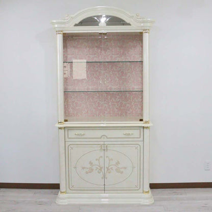 サルタレッリ フローレンス 2ドアキャビネット アイボリー カップボード