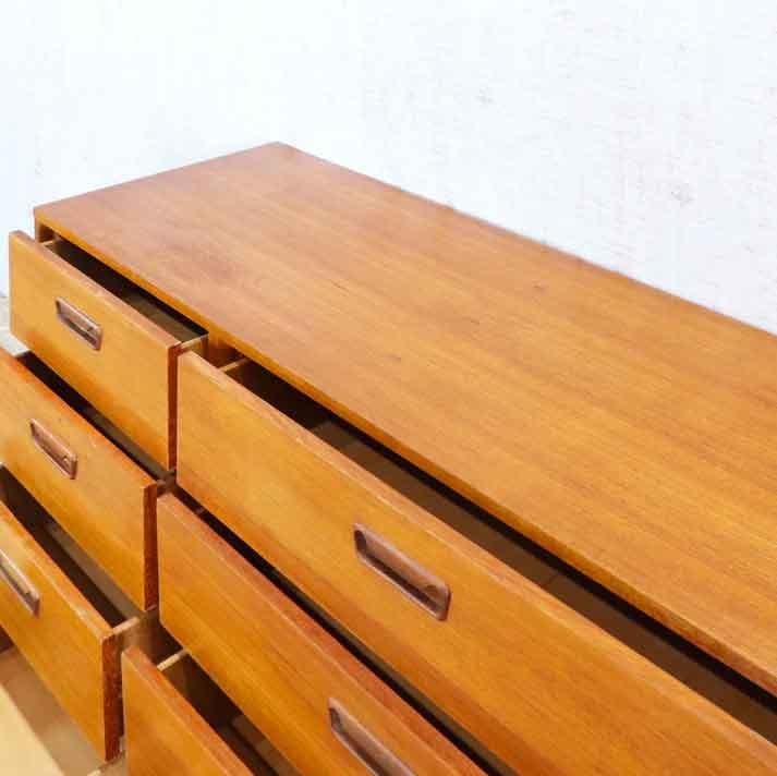 チェスト ヴィンテージ イギリス 4段 8引出 チーク