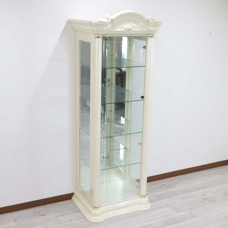 サルタレッリ フローレンス 1ドアキュリオケース アイボリー カップボード