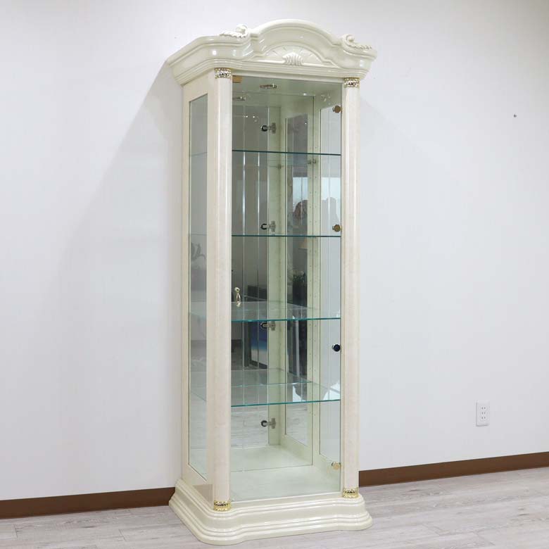 サルタレッリ フローレンス 1ドアキュリオケース アイボリー カップボード