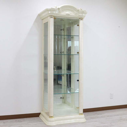 サルタレッリ フローレンス 1ドアキュリオケース アイボリー カップボード