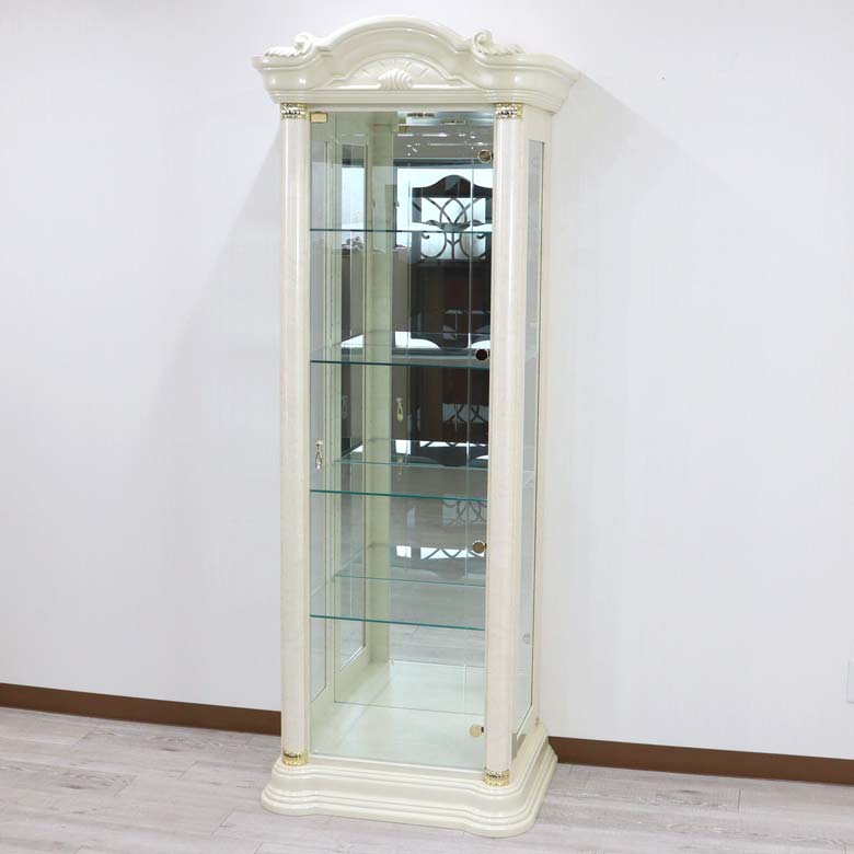 サルタレッリ フローレンス 1ドアキュリオケース アイボリー カップボード