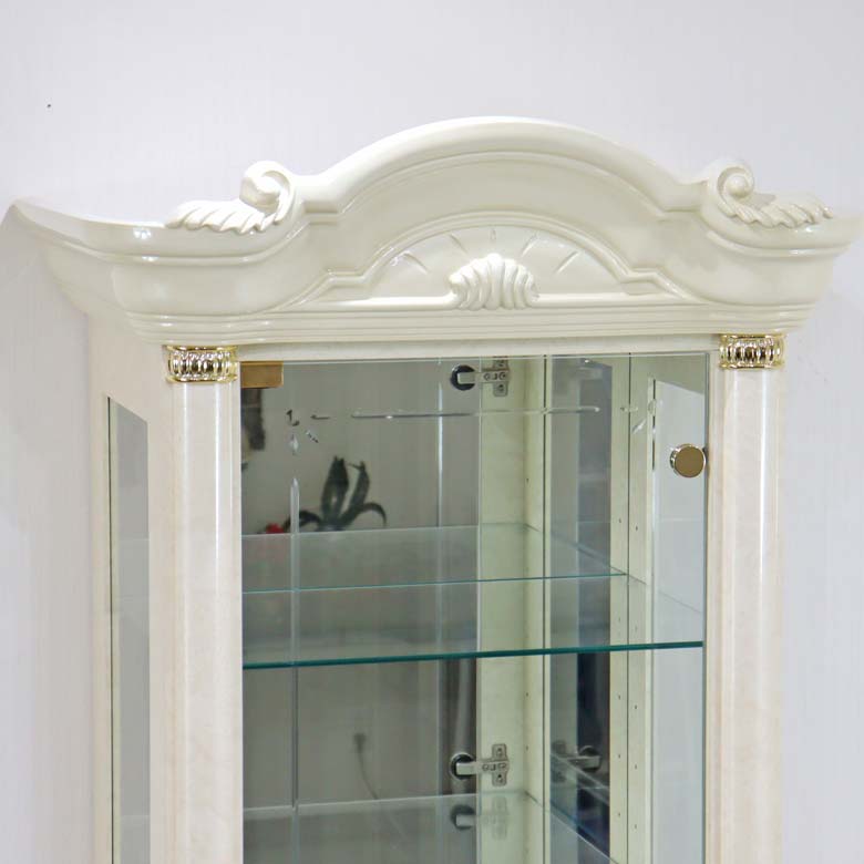 サルタレッリ フローレンス 1ドアキュリオケース アイボリー カップボード