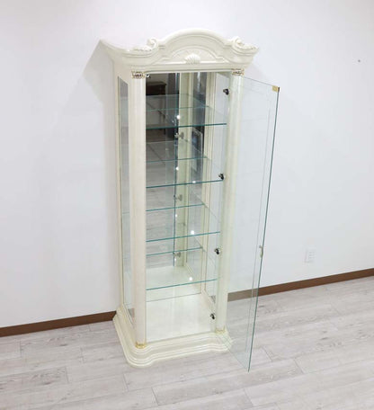 サルタレッリ フローレンス 1ドアキュリオケース アイボリー カップボード