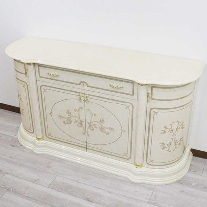 アウトレット品 サルタレッリ フローレンス 4ドアキャビネット アイボリー カップボード