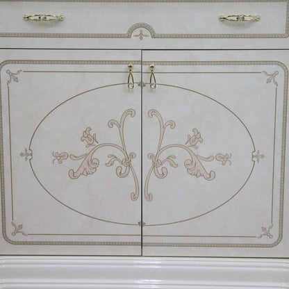 アウトレット品 サルタレッリ フローレンス 4ドアキャビネット アイボリー カップボード