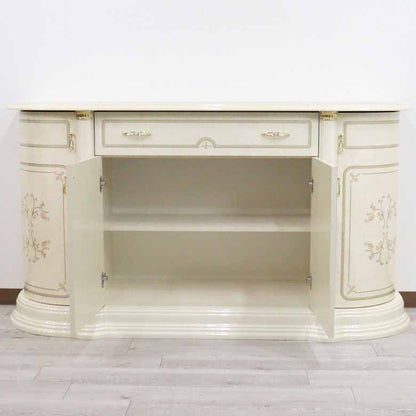 アウトレット品 サルタレッリ フローレンス 4ドアキャビネット アイボリー カップボード