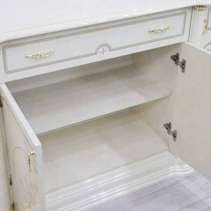 アウトレット品 サルタレッリ フローレンス 4ドアキャビネット アイボリー カップボード