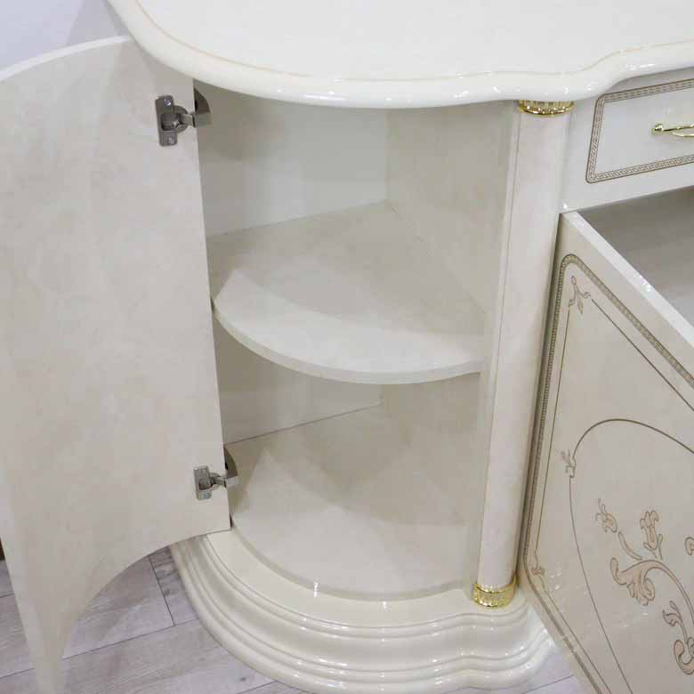 アウトレット品 サルタレッリ フローレンス 4ドアキャビネット アイボリー カップボード