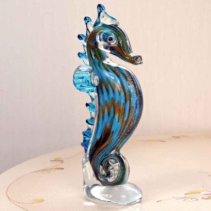 ガラスの置物 タツノオトシゴ たつのおとしご アンティーク オーナメント ガラス雑貨 オブジェ 硝子彫刻