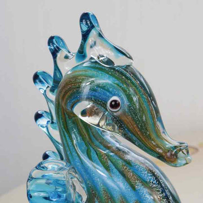 ガラスの置物 タツノオトシゴ たつのおとしご アンティーク オーナメント ガラス雑貨 オブジェ 硝子彫刻