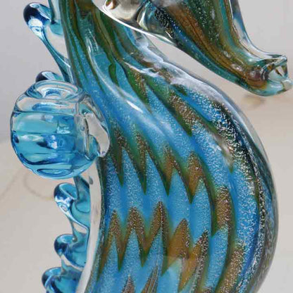 ガラスの置物 タツノオトシゴ たつのおとしご アンティーク オーナメント ガラス雑貨 オブジェ 硝子彫刻