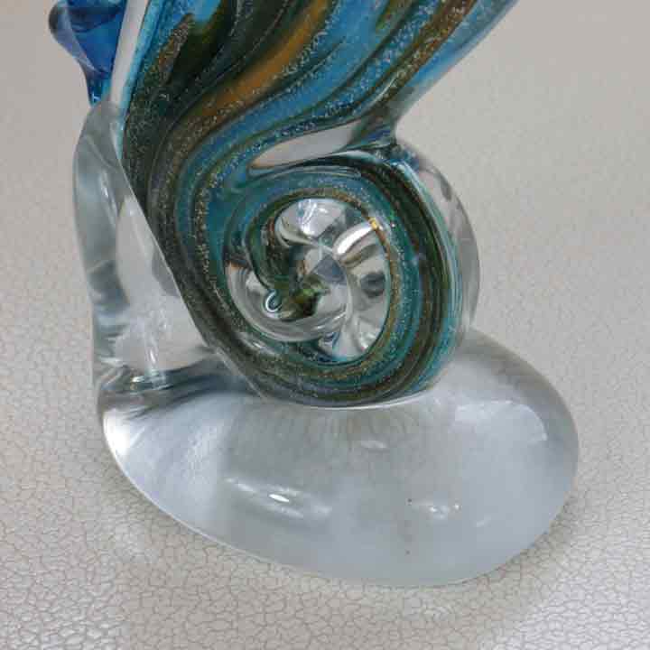 ガラスの置物 タツノオトシゴ たつのおとしご アンティーク オーナメント ガラス雑貨 オブジェ 硝子彫刻