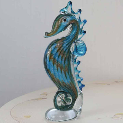 ガラスの置物 タツノオトシゴ たつのおとしご アンティーク オーナメント ガラス雑貨 オブジェ 硝子彫刻
