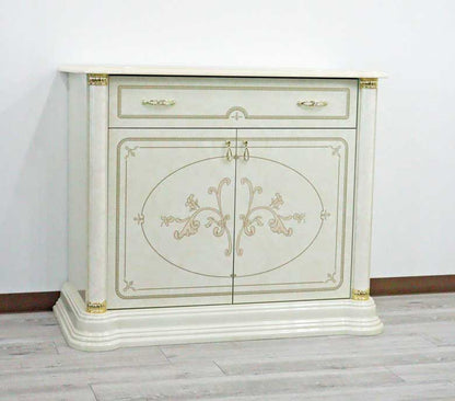 サルタレッリ フローレンス 2ドア サイドボード アイボリー ローキャビネット