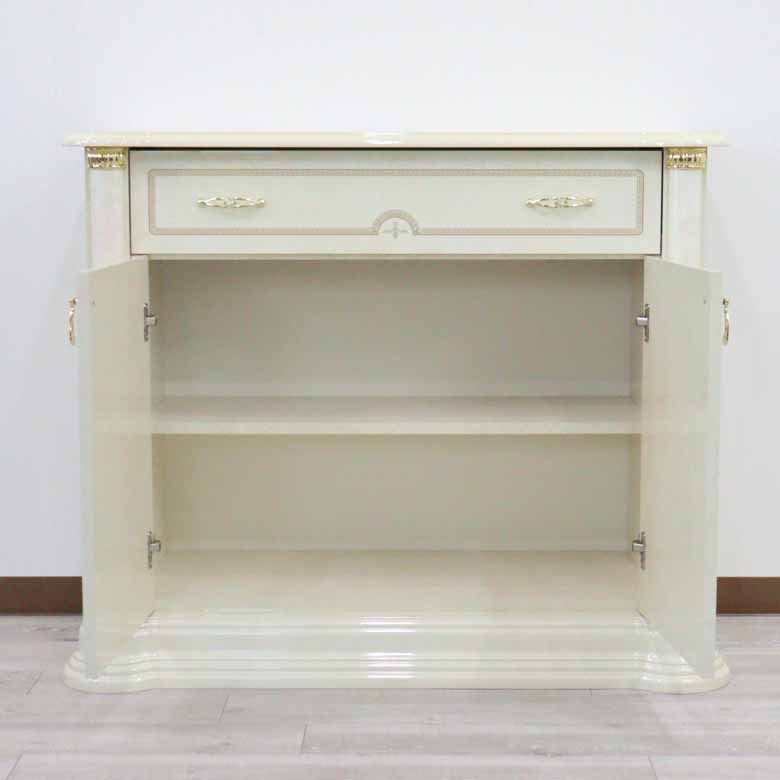 サルタレッリ フローレンス 2ドア サイドボード アイボリー ローキャビネット