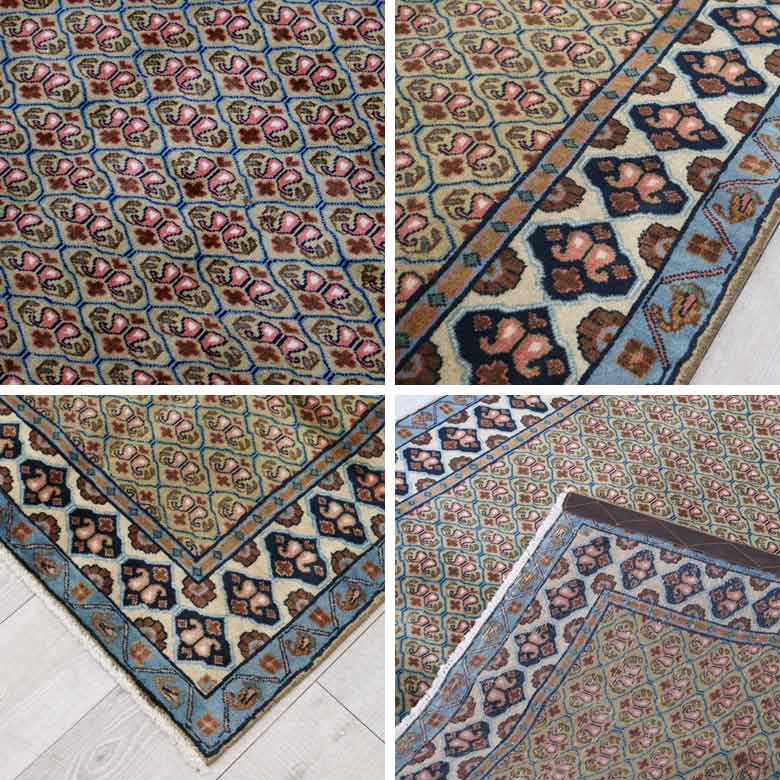 ペルシャ絨毯 208x145cm タブリーズ カーペット ラグ 玄関マット persian rug バヤットノマド