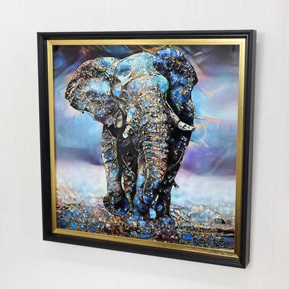 アートフレーム エレファネット 41㎝ クリスタルピクチャー ウォールデコ エレファント